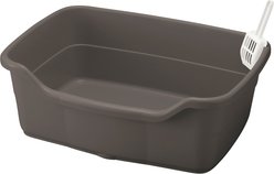 Richell PAW TRAX Wide Cat Litter Pan, Brown