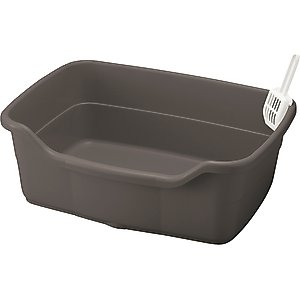 Richell PAW TRAX Wide Cat Litter Pan, Brown