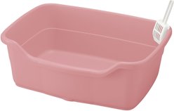 Richell Paw Trax Wide Cat Litter Pan, Pink