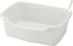 Richell Paw Trax Wide Cat Litter Pan, White