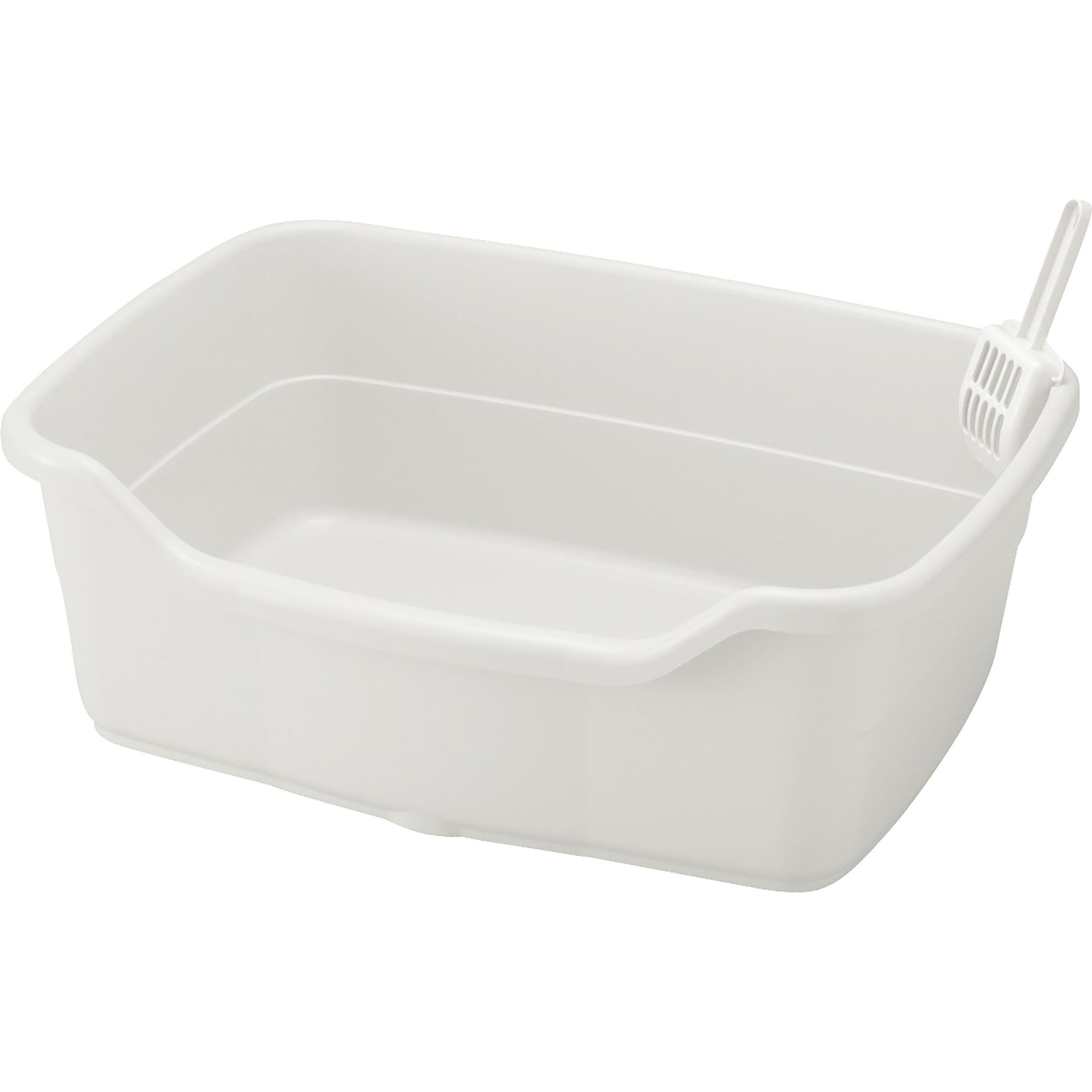 Richell Paw Trax Wide Cat Litter Pan, White