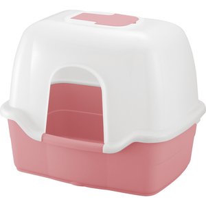 Pet Litter Hooded Cat Litter Box Walmart So Phresh Geometric