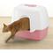 Show in main carousel: Richell Paw Trax Wide Hooded Cat Litter Box, Pink slide 2 of 8