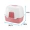 Show in main carousel: Richell Paw Trax Wide Hooded Cat Litter Box, Pink slide 3 of 8
