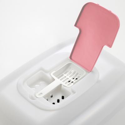 Show full view: Richell Paw Trax Wide Hooded Cat Litter Box, Pink slide 4 of 8
