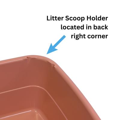 Show full view: Richell Paw Trax Wide Hooded Cat Litter Box, Pink slide 5 of 8