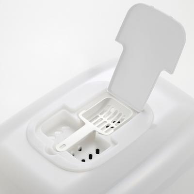 Show full view: Richell Paw Trax Wide Hooded Cat Litter Box, White slide 5 of 8