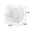 Show in main carousel: Richell Paw Trax Wide Hooded Cat Litter Box, White slide 4 of 8