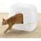 Show in main carousel: Richell Paw Trax Wide Hooded Cat Litter Box, White slide 3 of 8