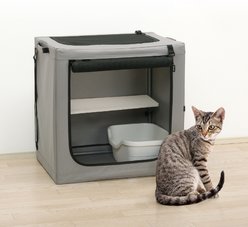 Richell Portable Folding Travel Cat Condo, Gray