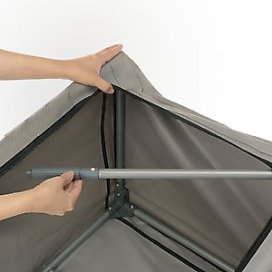 Richell Portable Folding Travel Cat Condo, Gray