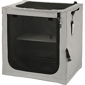 Richell Portable Folding Travel Cat Condo, Gray