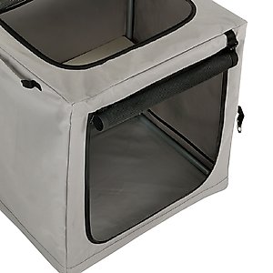 Richell Portable Folding Travel Cat Condo, Gray