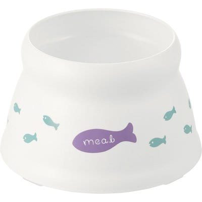 Richell Richell Raised Cat Bowl, White, Small