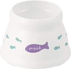 Richell Raised Cat Bowl, White, X-Small