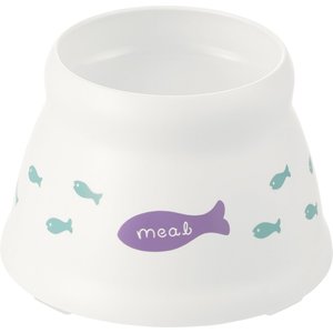 Richell Raised Cat Bowl, White