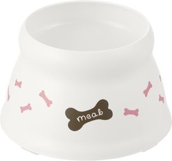 Richell Raised Dog Bowl, Bone, Small