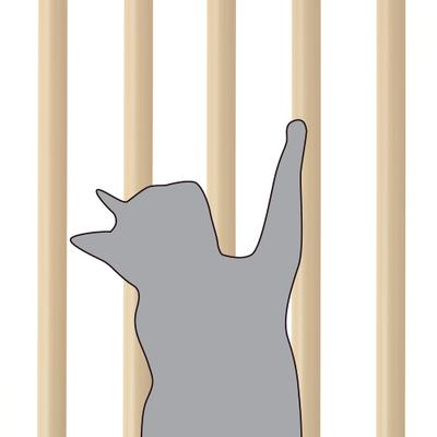 Show full view: Richell Steel Cat Extra Tall Safety Gate, 70-in, Beige slide 7 of 11