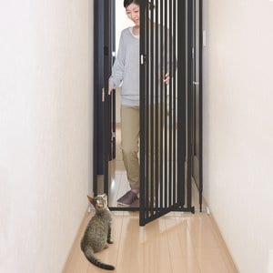 Richell Steel Cat Extra Tall Safety Gate, 70-in, Black