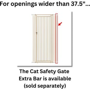 Richell Steel Cat Extra Tall Safety Gate, 70-in, Black