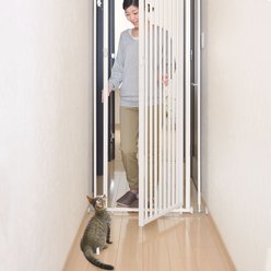 Richell Steel Cat Extra Tall Safety Gate, 70-in, White slide 2 of 7