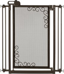 Richell Tall One-Touch Metal Mesh Dog Gate, Antique Bronze slide 2 of 3