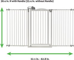 Richell Tall One-Touch Wide Dog Gate II, White slide 2 of 5