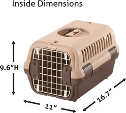 Richell Traveler Dog & Cat Carrier, Soft Tan & Brown, Small slide 2 of 4