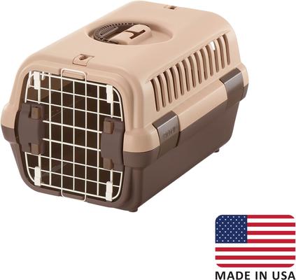 Show full view: Richell Traveler Dog & Cat Carrier, Soft Tan & Brown, Small slide 4 of 4