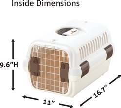 Richell Traveler Dog & Cat Carrier, White & Beige, Small slide 2 of 4