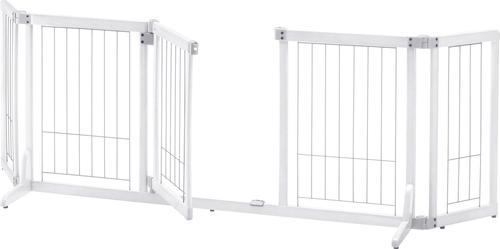 Show full view: Richell Wide Premium Plus Mini Wood Freestanding Dog Gate, 24-in, White slide 2 of 4