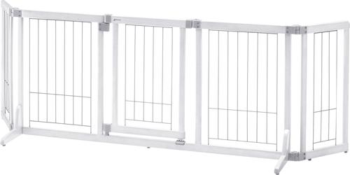 Show full view: Richell Wide Premium Plus Mini Wood Freestanding Dog Gate, 24-in, White slide 3 of 4