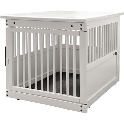 Richell Richell Wooden End Table Dog Crate, White, Medium