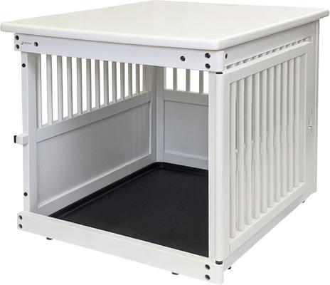 Show full view: Richell Wooden End Table Dog Crate, White, Medium slide 2 of 5