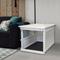 Show in main carousel: Richell Wooden End Table Dog Crate, White, Medium slide 4 of 5