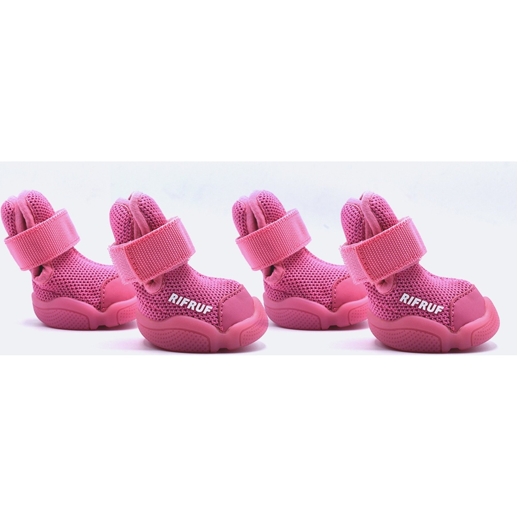 RIFRUF Caesar 1 Dog Boot, Raspberry, size 7