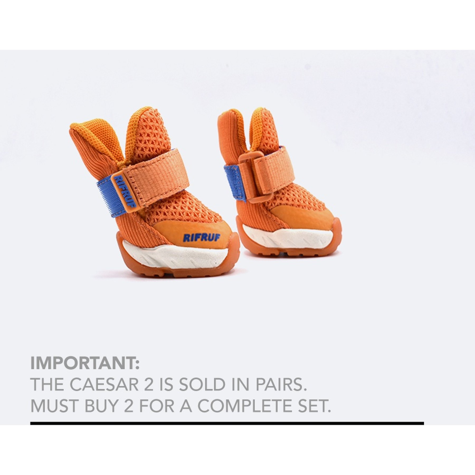 RIFRUF Caesar 2 Dog Boots, Apricot, size 4