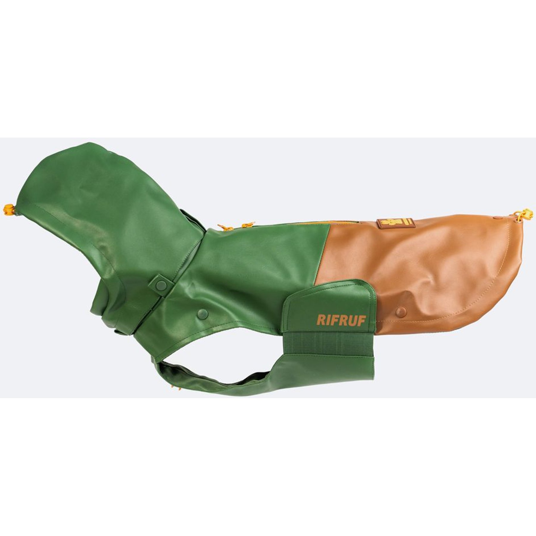 RIFRUF Stormhunter Dog Raincoat, Beef & Broccoli, size 8