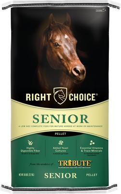 Show full view: Right Choice Senior Pellet Horse Feed, 50-lb bag slide 1 of 6