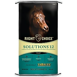 Right Choice Solutions 12 High Fat Pellet Horse Feed, 50-lb bag