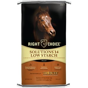 Right Choice Solutions 14 Low Starch Pellet Horse Feed, 50-lb bag