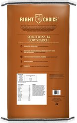 Right Choice Solutions 14 Low Starch Pellet Horse Feed, 50-lb bag slide 2 of 4
