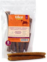 Riley's Limited Ingredient Diet Pumpkin, Cinnamon & Sweet Potato Stick Dehydrated Dog Treats, 8-oz bag