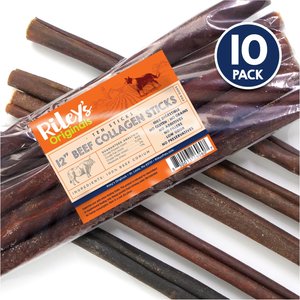Riley's Beef Collagen Sticks 12-inch Natural Dog Chew Treats, 10 count