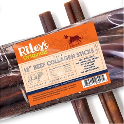 Riley's Beef Collagen Sticks 12-inch Natural Dog Chew Treats, 5 count