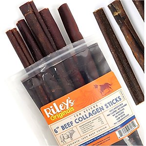 Riley's Beef Collagen Sticks 6-inch Natural Dog Chew Treats, 10 count