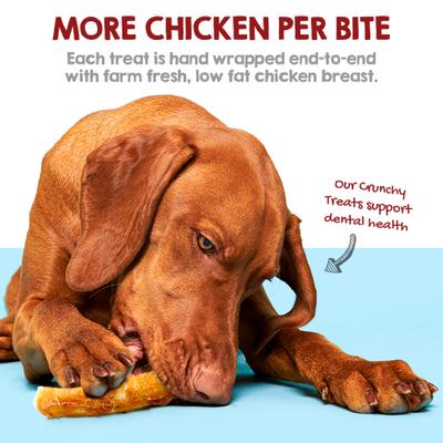 Show full view: Riley's Chicken Wrapped Beef Hide Natural Dog Chew Treats, Medium, 12 count slide 4 of 10