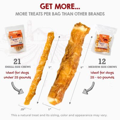 Show full view: Riley's Chicken Wrapped Beef Hide Natural Dog Chew Treats, Small, 21 count slide 5 of 9