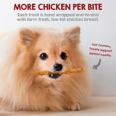 Show full view: Riley's Chicken Wrapped Beef Hide Natural Dog Chew Treats, Small, 21 count slide 4 of 9