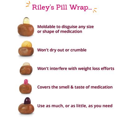 Show full view: Riley's Delicious Peanut Butter Flavored Pill Wrap Dog Treat, 4.2-oz jar slide 4 of 9